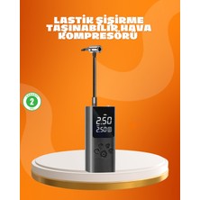 Özgürce Dijital Çoklu Valf Adaptörlü Hava Pompası, Pratik ve Hızlı Şişirme