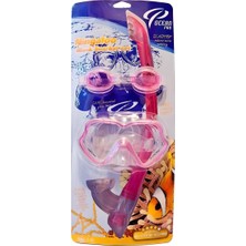 Özgürce Nıngaloo Seti Pembe, Maske, Snorkel ve Yüzücü Gözlüğü ile Denizde Eğlence