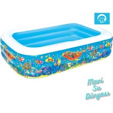 Özgürce Jumbo Okyanus Desenli Havuz, 229X152 Cm, Eğlence Dolu Yaz Keyfi