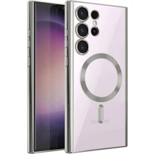 Elma Shop Galaxy S25 Ultra Kılıf Kross Magneticsafe Kapak - Gümüş