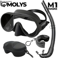 Özgürce M1 Dalış Maskesi, Şnorkel, Kutu ve Anti Fog Film ile Set