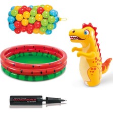 intex Karpuz Desenli Havuz Seti + Top ve Pompa Hediye, Eğlence Dolu Yaz!