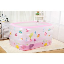 Özgürce Pembe Derin Şişme Havuz 140X100X70 Cm, Eğlence ve Rahatlık Için Mükemmel