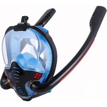 Özgürce Fullface Silikon Şnorkel Dalış Maskesi, Buğu Önleyici, Anti Sızıntı