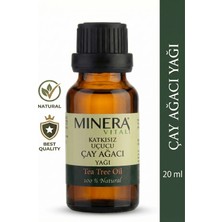 Minera Vital Çay Ağacı Yağı 20 ml (Tea Tree Oil) %100 Saf Uçucu Yağ Damlalıklı Cam Şişe