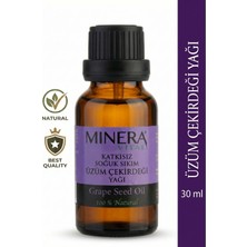 Minera Vital Üzüm Çekirdeği Yağı 30 ml (Grape Seed Oil) %100 Saf Soğuk Sıkım Damlalıklı Cam Şişe