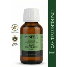 Minera Vital Çam Terebentin Yağı 50 ml (Pine Turpentine) %100 Saf Damlalıklı Cam Şişe