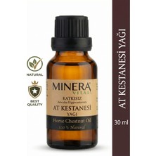 Minera Vital At Kestanesi Yağı 30 ml (Horse Chestnut Oil) %100 Saf Soğuk Sıkım Damlalıklı Cam Şişe