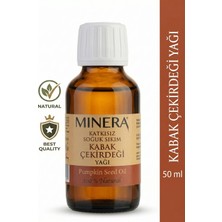 Minera Vital Kabak Çekirdeği Yağı 50 ml (Pumpkin Seed Oil) %100 Saf Soğuk Sıkım Damlalıklı Cam Şişe