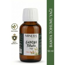 Minera Vital Bamya Tohumu Yağı 50 ml (Okra Seed Oil) %100 Saf Soğuk Sıkım Damlalıklı Cam Şişe