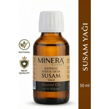 Minera Vital Susam Yağı 50 ml (Sesame Oil) %100 Saf Soğuk Sıkım Damlalıklı Cam Şişe