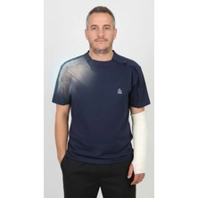 ComfortCURE Adaptif Kısa Kollu Lacivert Kırık Kol - Ortopedi Tedavi Kıyafeti Kateter - Port ve Damar Yolu Tedavisinde Kullanılabilir