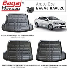 Sare Tuning Renault Megane 4 Sedan / Sağ Kulaklı 3D Lüx Bagaj Havuzu