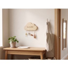 Limon Dekor Kiraz Ağacı Duvar Anahtarlığı - 4 Kancalı Antre Askısı (Home Sweet Home / Hediye Mumlu Raf Seçenekleri)