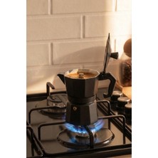 Porsima MNB05742-2 Ocaküstü Moka Pot 3 Fincanlık Alüminyum Kahve Espresso Cezvesi Antrasit 150ML