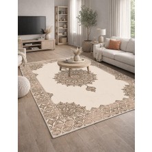 Lioara Home Klasik Modern Dijital Baskı Halı |  Yıkanabilir Kaymaz Taban Salon & Yatak Odası Halısı