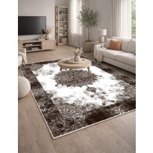 Lioara Home Klasik Modern Dijital Baskı Halı |  Yıkanabilir Kaymaz Taban Salon & Yatak Odası Halısı