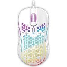 Mobilite Rgb Işıklı Petek Tasarım Ultra Hafif 3200 Dpı Kablolu Gamıng Oyuncu Mouse