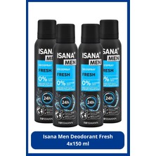 Isana Men Deodorant Fresh 4X150 ml