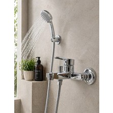 Yedi Yapı Banyo Duş Seti Bataryası Krom