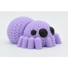 3D Baskı Zamanı Örgü Dokulu Mor Örümcek - 3D Yazıcı Tasarım Egzotik Biblo