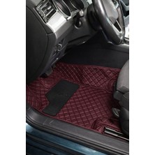 Bmw 1 Serisi F20 2012-2019 Bordo Renk 8d Premium Havuzlu Tam Kaplama Deri Oto Paspas