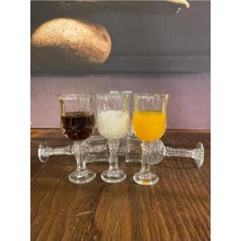 Ata Store 6'lı Larin Kahve Yanı Su Bardağı Şeffaf Renk ROYALEKS-70682