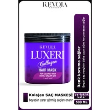 Luxeri Revola Lüxeri Collagen Serisi Şampuan 500ml + Maske 500ml + Serum 75cc+ Fön Suyu 400ml saç bakım kolay taranma boya koruma serisi