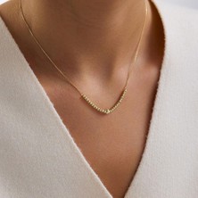 Sembol Gold 14 Ayar Altın Top Detaylı Zincir Kolye 42+3 cm 1,25 Gram