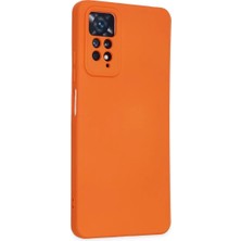 LTG Nova Redmi Note 11 Kılıf Nano Içi Kadife Silikon - Turuncu