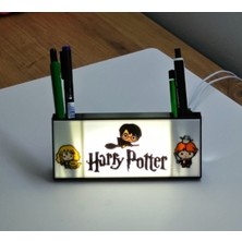3D Baskı Zamanı Harry Potter Işıklı Masa Üstü Kalemlik - Dekoratif Gece Lambası ve Organizer
