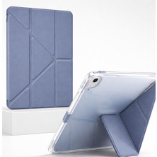 Coverzone iPad 11.nesil A16 11INÇ/10.NESIL 10.9inç ile Uyumlu Kalem Koyma Bölmeli Ultra Koruma Antişok Yatay Dikey Şekillerde Stand Seçeneği Uyku Modlu New Attractive Smart Cover Kılıf Lavanta