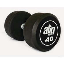 Alin Sport 40 kg Kauçuk Kaplı Profesyonel Olimpik Dumbbell ( Dambıl ) – Beyaz Alin