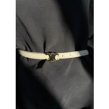 Moda Aksa %100 Deri Celine Kemer Krem