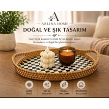 Damalı Oval Sedef Tepsi