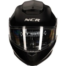 NCR-160E Çene Açılır Gözlüklü E-Ce Belgeli Kask Mat Siyah