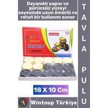 Wintoup #tavla Yüksek Kaliteli Kırılma Çizilmeye Dayanıklı Pürüzsüz Parlak Yüzey Kamp Seyahat Ev Cafe Kahvehane Akrilik Tavla Pulu 30'lu Set