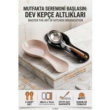 Findit Ivanna Serisi 2’li Modern Mutfak Tezgah Üstü Kepçe Altlığı ve Kaşıklık Seti 723086
