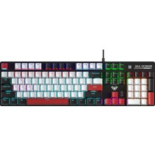Aula S500 Blue Switch Rgb Makrolu Kablolu Gaming Mekanik Oyuncu Klavyesi Kırmızı