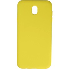 LTG Nova Galaxy J7 / J730 Kılıf Nano Içi Kadife Silikon - Sarı