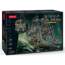 Toyfest Cubicfun Uçan Hollandalı Korsan Gemi LED Işıklı 3D Puzzle