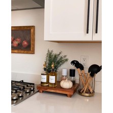 Özgürce Şık Ahşap Ayaklı Sunumluk, Modern ve Zarif Tasarım