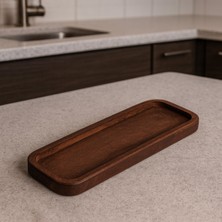 Özgürce El Yapımı Ahşap Dikdörtgen Tepsi, Doğal Çam Masifi, Şık ve Dayanıklı