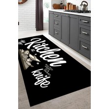 Özgürce Dijital Baskılı Yıkanabilir Kaymaz Taban Mutfak Halısı