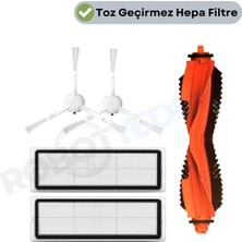 robotyedek Xiaomi H40 Uyumlu Yedek Mopsuz Fırça Hepa Filtre Seti-5 Parça