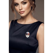 BB Bi Butik Shop Venedik Maskesi Figürlü Kristal Taşlı Lüks Broş