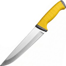 Teknik Durak Profesyonel Paslanmaz Çelik Mutfak Bıçağı - Ergonomik Kaymaz Saplı Meyve Sebze Soyma ve Doğrama Bıçağı (Sarı)