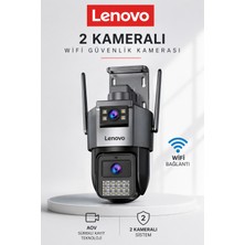 Lenovo 2 Kameralı 10MP Wifili Ultra Renkli Gece Görüşlü Hareket Takipli Güvenlik Kamerası
