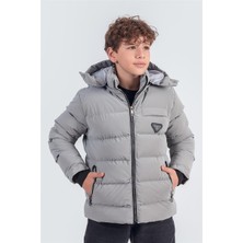 Pina Kids  Nova Kumaş Kapüşonlu Erkek Çocuk Kışlık Mont KM2509