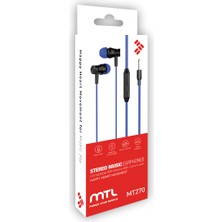 Mtl 3.5 mm Jack Girişli Stereo Kulak Içi Silikonlu Kablolu Kulaklık Ses Performansı ve Konfor MT270